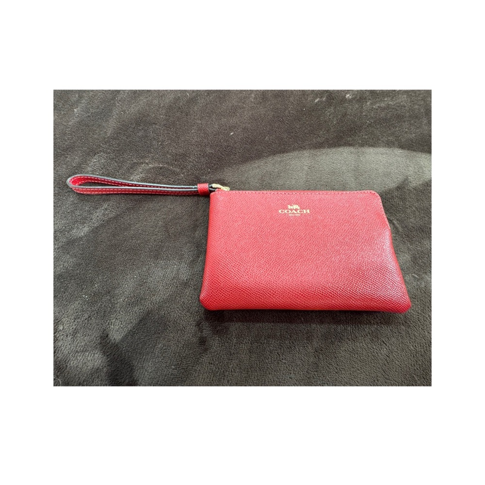 Coach Scarlet Red Wristlet NWOT